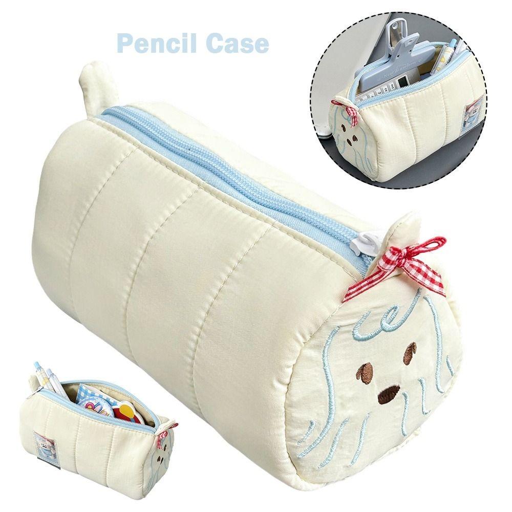 Puppy Shape Pen Bag Multi-functional Pencil Pouch Cute Stationery Bag School Office Supplies