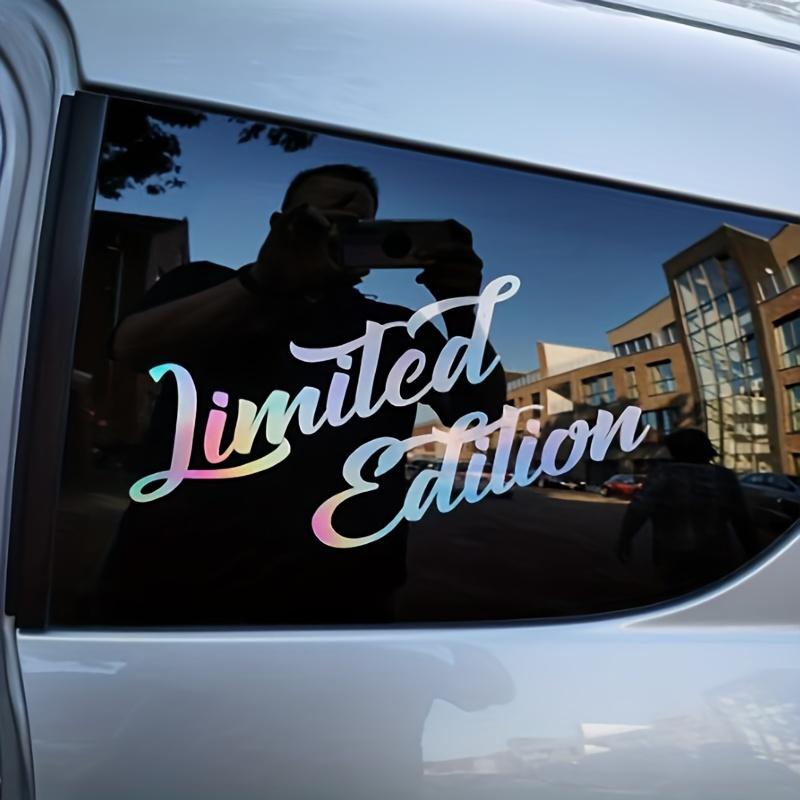 Ограниченная серия наклеек на лобовое стекло автомобиля, водонепроницаемые декоративные наклейки на боковые стекла лобового стекла автомобиля, голографическая наклейка радужных цветов