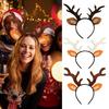 2 шт. повязка на голову в виде рогов оленя, рождественский обруч для волос в виде косплея, для взрослых, реалистичные уши в виде рогов оленя, аксессуар для волос