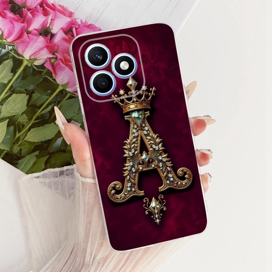 2026 Модный чехол-буквы с короной для Honor X8d Мягкие силиконовые ТПУ задние крышки для чехлов телефона HonorX8d X 8D 4G