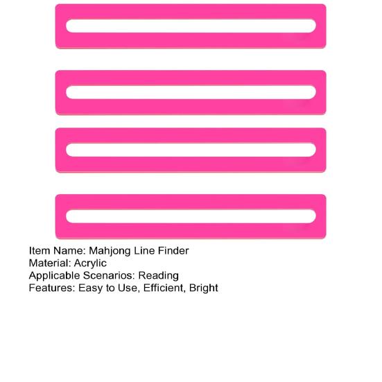 Mahjong Line Finder Translucent Ruler for Mahjong Cards Bright Mah Jong Rules Reader And Strategy Guide for Enthusiasts Beginners