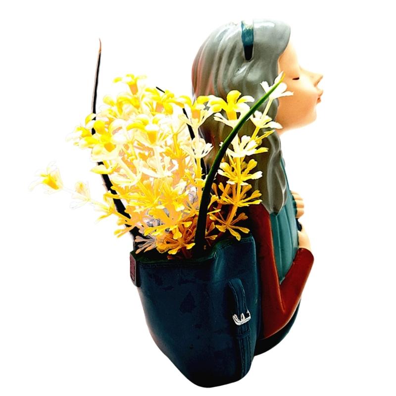 Бетонная силиконовая форма для маленькой девочки, сочный цветочный горшок, глиняная цементная штукатурка, формы для домашнего сада, цветов