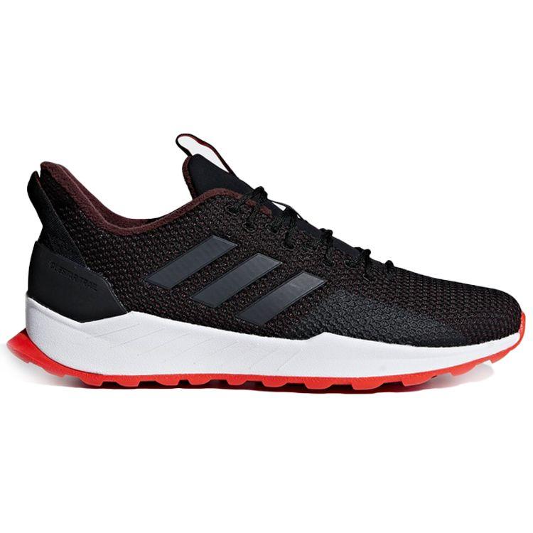 adidas Neo Questar Trail Тканые Амортизирующие Нескользящие Низкие Кроссовки для Бега Мужские Кроссовки Черно-Красные BB7490