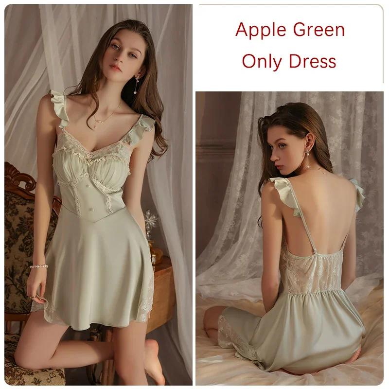 Пижама сексуальная женская ночная рубашка комплект ночная рубашка на подтяжках с бюстгальтером пижама женская сетчатый халат