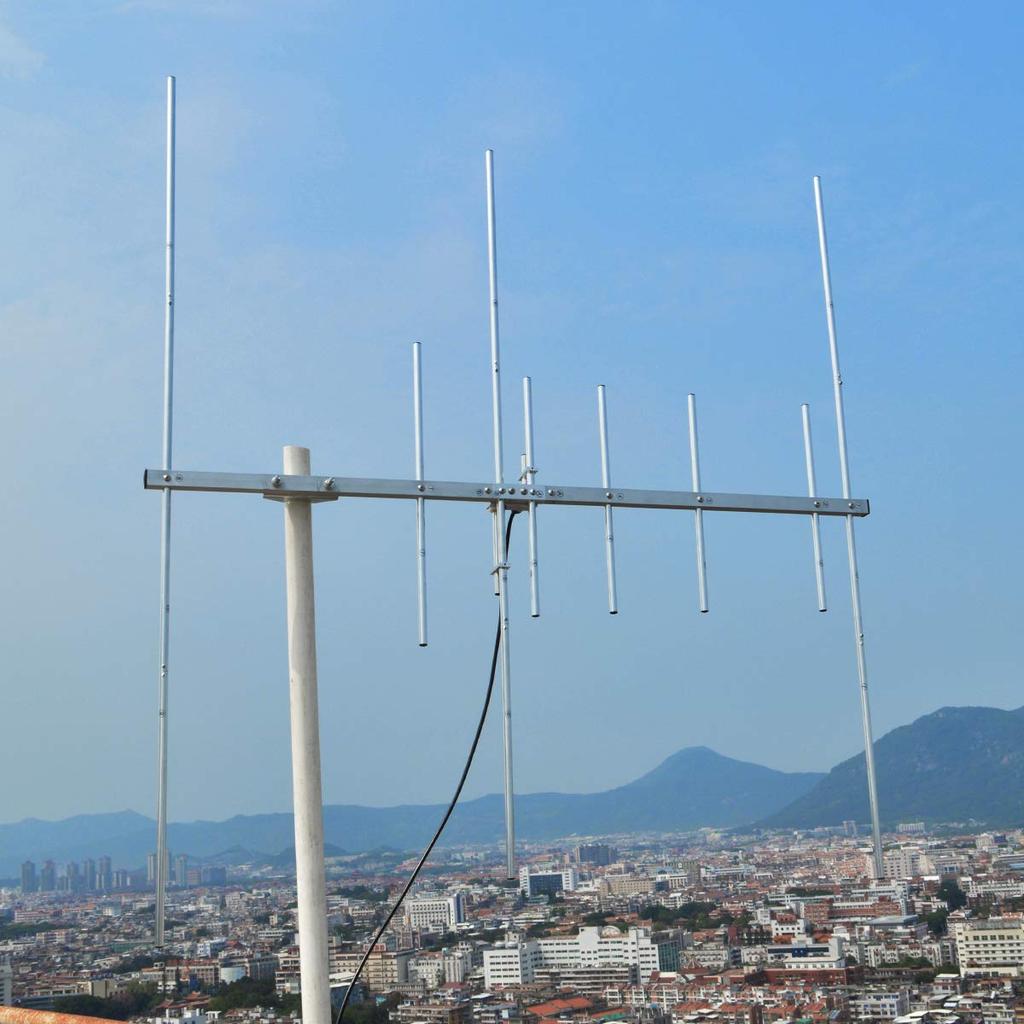 HYSHIKRA Amateur Radio Yagi Antenna 8 Element Dual Band Radio Antenna for Radios and Transceivers 144/430MHz
