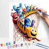 Disney Inside Out Roller Coaster DIY Painting Kit Classic Style Home Decor Craft Gift Idea Canvas Art Wall Hanging Fun Movie Character