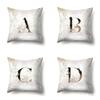 Polyester Pillow Case Car Ink and Ancient Style Home 26 English Letters Printed Sofa Pillow Case