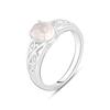 Серебряное кольцо с натуральным розовым кварцем 1.271ct (2123859) 3 гр. 925 пробы