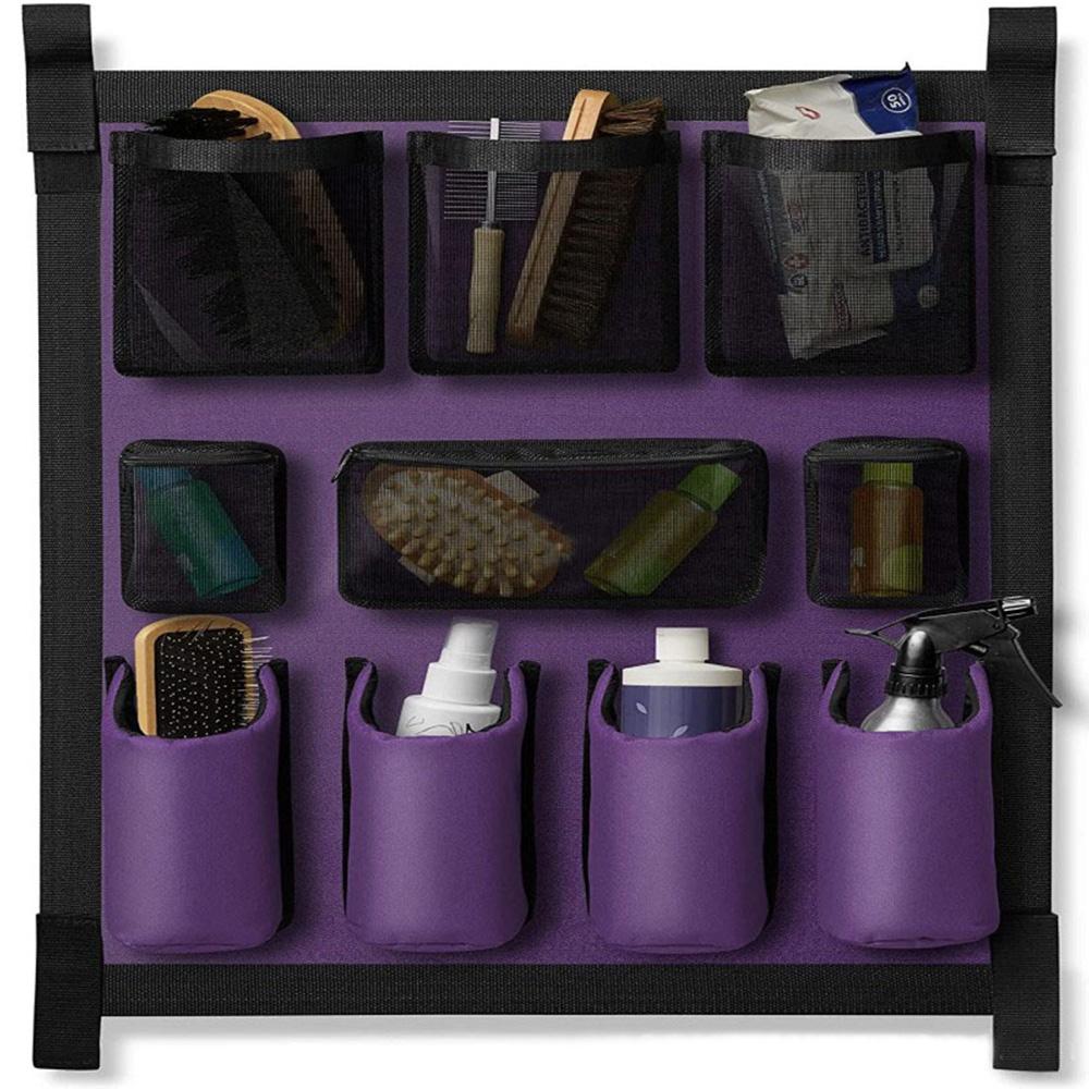 1 х Фиолетовая сумка для груминга прицепа для лошадей Органайзер для прицепа для лошадей + Ручки и винты