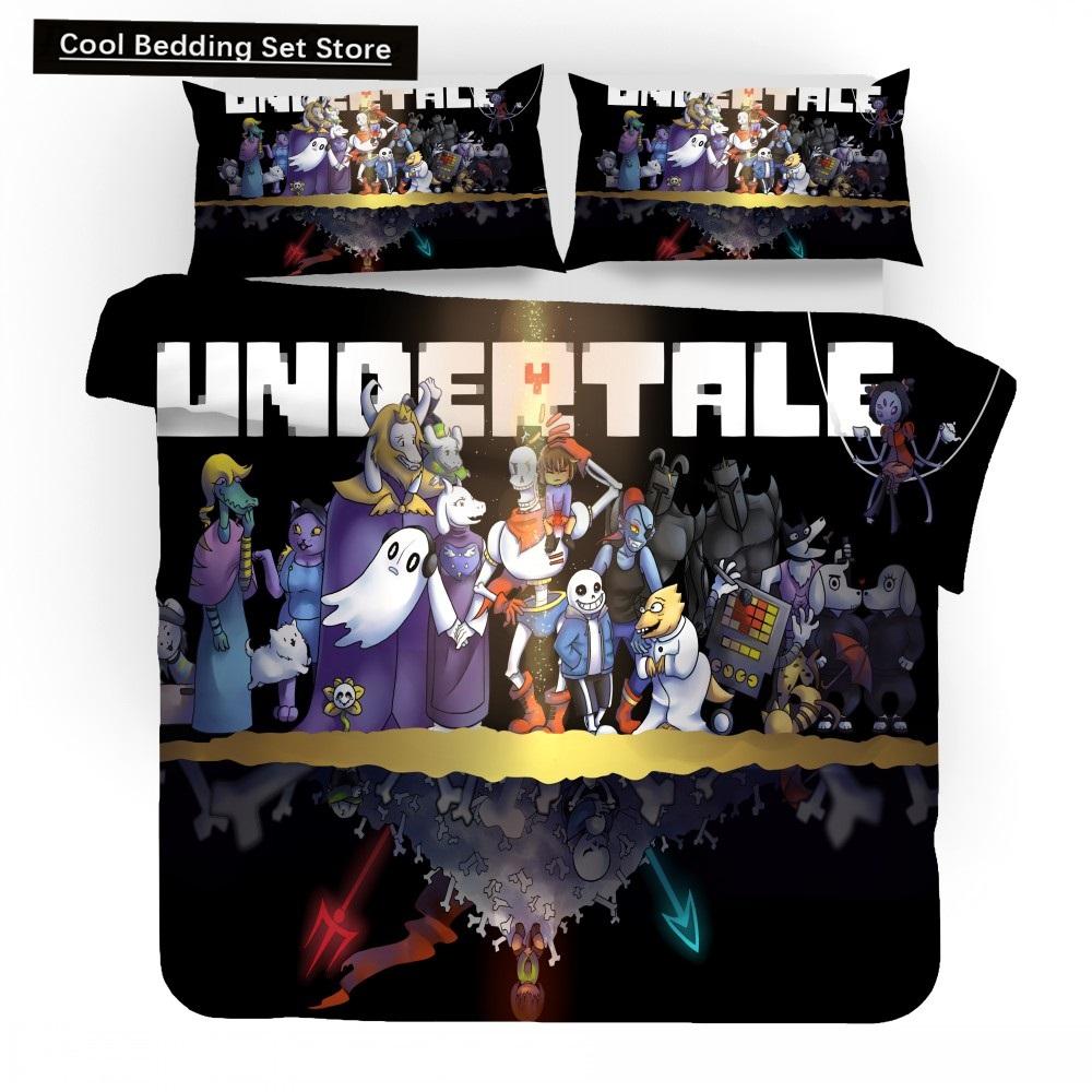 3D Игра Undertale Sans Комплект постельного белья Декор для спальни Высокое качество Пододеяльник Домашний текстиль Покрывало для мальчиков и девочек Детские подарки