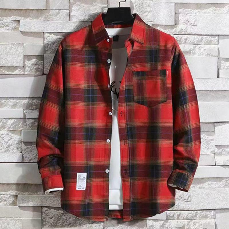 Модная подростковая рубашка, мужская весенняя блузка с длинным рукавом, повседневные рубашки для мужчин, топы