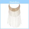 Retro Multi Fashionable Layer Tassel Design Women Metal Necklace For Sweaters
