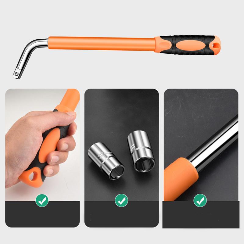 Выдвижной телескопический баллонный ключ Универсальный автомобильный ключ для шин Инструмент для снятия L-образный изогнутый стержень Гаечный ключ Автомобильные инструменты
