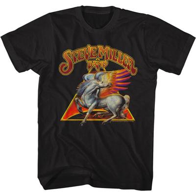Черная футболка унисекс с логотипом Steve Miller Band Pegasus