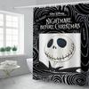Яркая и красочная шторка для душа «Кошмар перед Рождеством» с крючками для ванных комнат