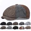 Winter Men Casual Newsboy Hat Spring Autumn Retro BeretHats Wild Casual Hats Unisex Wild Octagonal Capfor Men Street Caps Gorras
