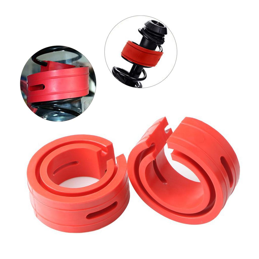 2Pcs Automotive Coil Spring Buffer Anti Vibration Universal Spring Bumper Cushion for Cars A