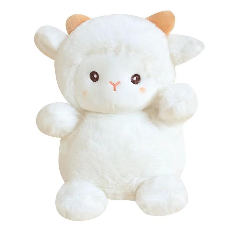 Милая мультяшная кукла-овечка Polk Lamb, подушка для девочки, плюшевая игрушка в виде овцы в форме сердца, подарок на день рождения девочки