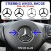AABII1 1pcs 52mm 57mm Car Steering Wheel Logo Sticker Emblem  For Mercedes Benz AMG W176 W202 W204 W205 W210 W211 CLA CLK CLS GLA GLC