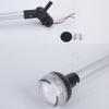 Support Post Rear Light for Yacht Pontoons, 12 Inch Marine Navigation Lamp with Clear Ribbed Lens, 12V LED Details, and Screw Hardware Included