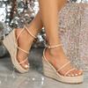 Summer Espadrille Platform Wedges Sandals For Women Fashion Leisure Comfy Women Beach Shoes Sandals