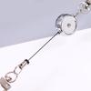 Anti-theft Easy-to-pull Buckle Rope Metal Elastic Keychain New Retractable Key Ring  Business