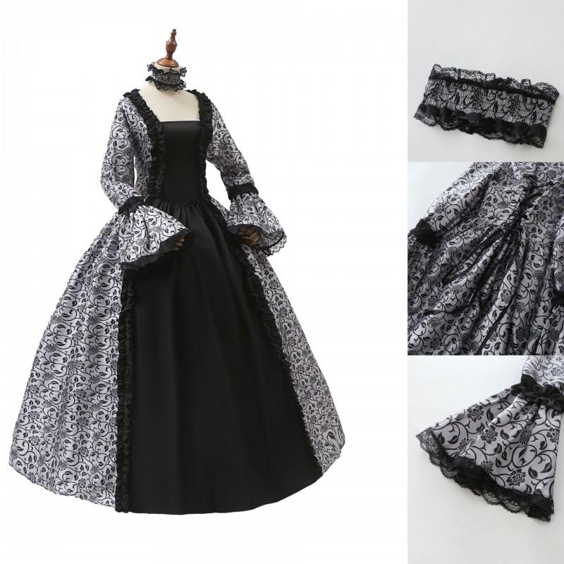 Renaissance Court Dress Halloween Victorian Vintage Gradient Chameleon Costume Women
