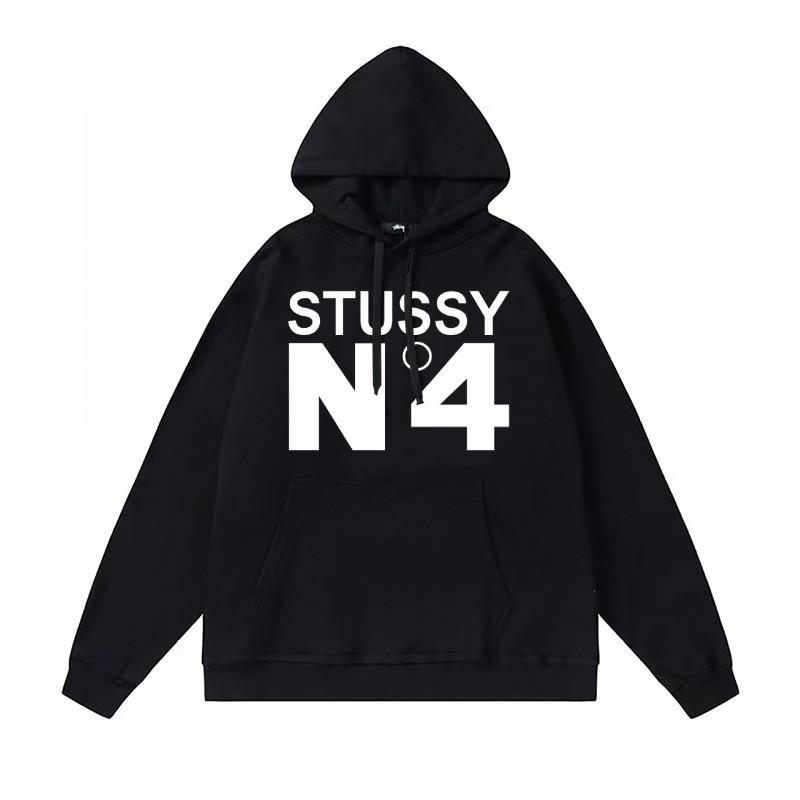 Худи Stu Streetwear Зимняя теплая хлопковая толстовка на флисе с принтом букв Свободный крой Мужская