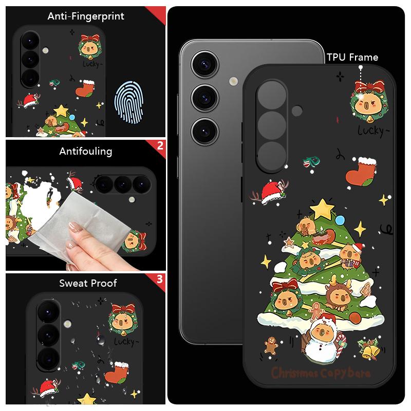 Чехол с рисунком рождественской елки для Samsung Galaxy S25 S24 Ultra S23 S22 Plus S21 FE A15 A16 A17 A26 A35 A36 A54 A55 A56 5G Чехол-шнурок Фунда