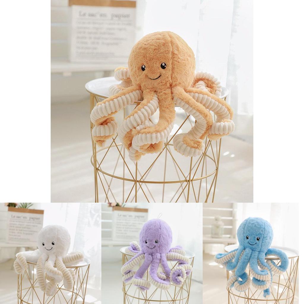 Lovable 15.7'' Octopus Plush Toy Pillow Ideal For Kids' Bedding And Decor