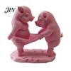 Double Pig Pulling Figure Ornament, Mini Size 3D Printed Figurine, Small Space-saving Decor Funny Healing Desktop Decorative Sculpture, for