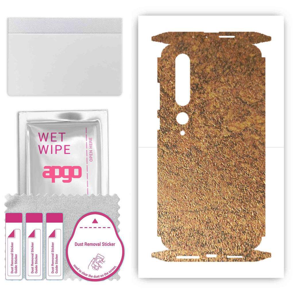 apgo Защитная наклейка для задней и боковых сторон, совместимая с Xiaomi Mi 10 Pro 5G, пленка для полного обертывания, фольга, винил - узор Rusty Copper