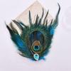 Peacock Feather Hair Clip With Rhinestones Bohemian Decorative Side Barrette For Women Festival Event Accessories