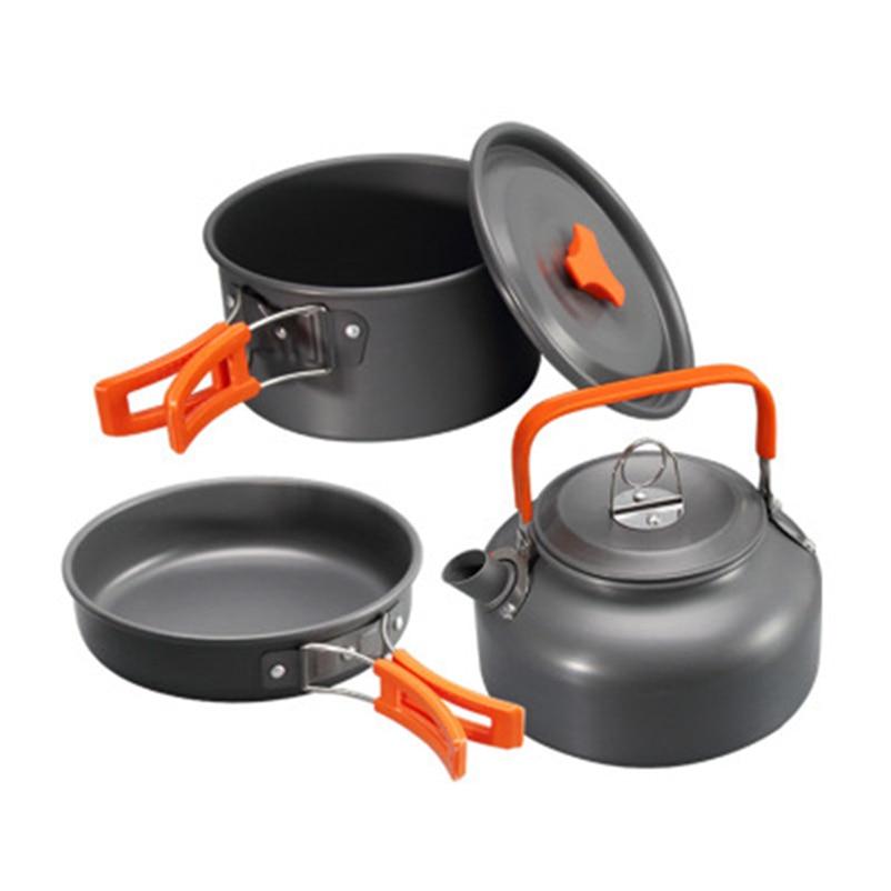 Посуда для пикника, набор посуды для кемпинга, походный прочный 3 шт./компл., алюминиевый сплав