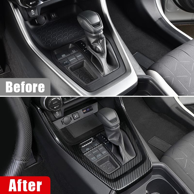 Car Gear Shift Panel Frame Protector Cover Trim Sticker For Toyota RAV4 XA50 2024 Hybrid Accessories