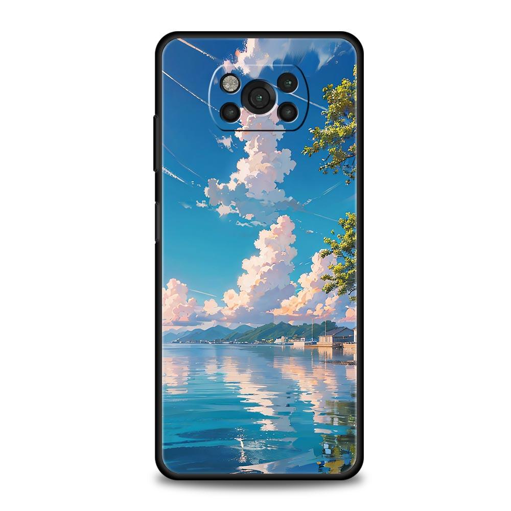 Летний чехол Sky для чехла телефона для Xiaomi Poco X6 X5 Pro X4 X3 NFC F5 Pro F4 F3 GT M5 M4 Pro 5G M3 C51 C50 C55 Чехол