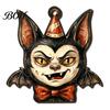 Spooky Fireplace Window Tree Ornaments Vintage Halloween Ornament for Tree, Rustic Acrylic Hanging Pumpkin Black Cat Bat Classic Elements Collection