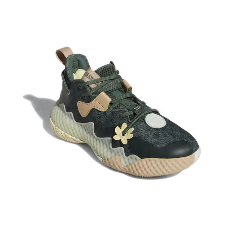 adidas Harden Vol.6 Нескользящие, износостойкие, дышащие низкие баскетбольные кроссовки для выступлений Зеленые Унисекс GV7058