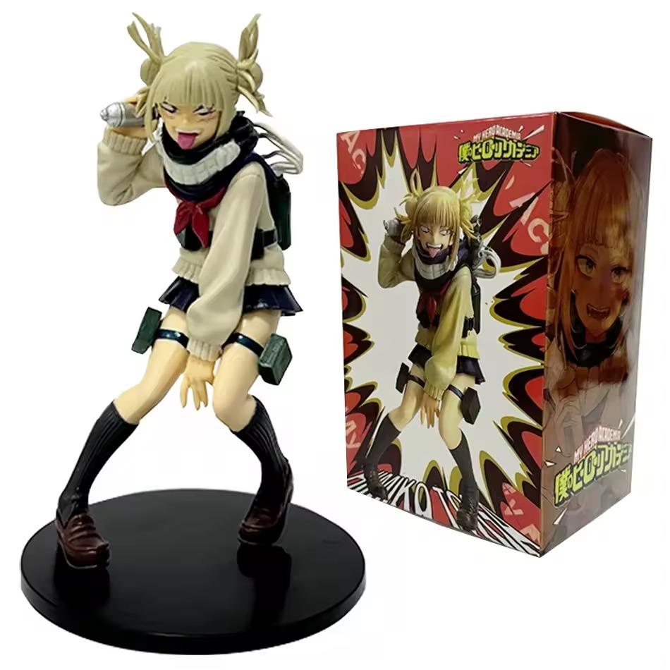 17cm Anime My Hero Academia Anime Figure Toga Himiko Cute Uniform Action Figures PVC Model Toy Adult Collection Statue Fans Gift