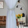 2pcs Pearl Bow Curtain Tieback Faux Pearl Pearl Magnetic Buckle Magnetic Curtain Strap  Living Room