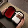 Travel Teaware Set 1 Pot 4 Mug White Porcelain Portable Kung Fu Ceremony Teapot Chinese Outdoor Ceramic Tea Cup with Storage Bag