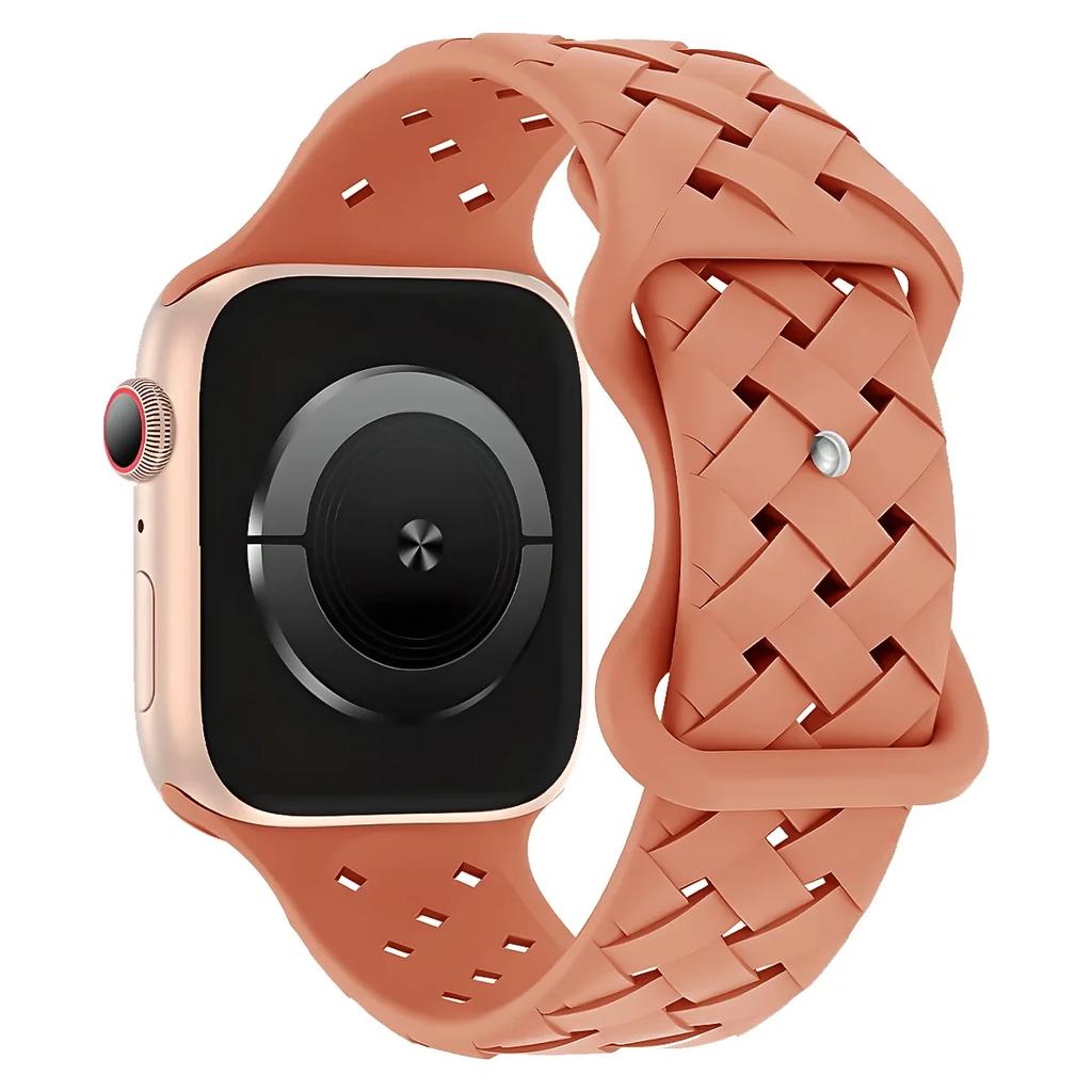 Силиконовый ремешок для Apple Watch Band Ultra 2 49 мм 46 мм 45 мм 44 мм 42 мм Спортивный дышащий браслет для IWatch Series 10 9 8 7 6 SE 5