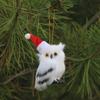 Simulation Fur Simulation Owl Plush Christmas Tree Hanging Plush Animal Ornament  Christmas Gifts