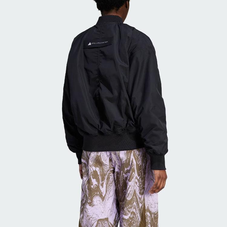 Adidas X Stella McCartney Pure Color Badge Logo Куртка-бомбер Женская верхняя одежда Черный IP1370