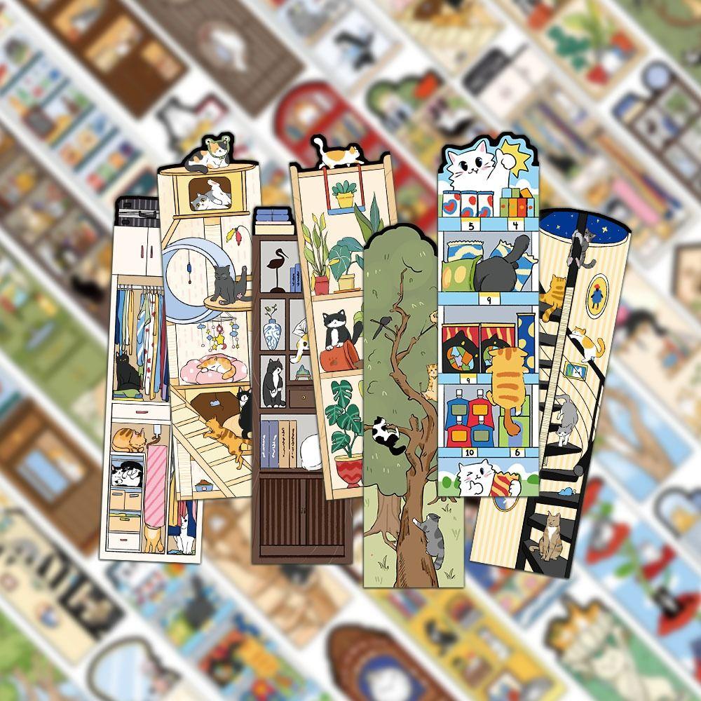 Cartoon Paper Bookmark 30Pcs Page Marking Cards Creative Reading Page Book Marking Gifts