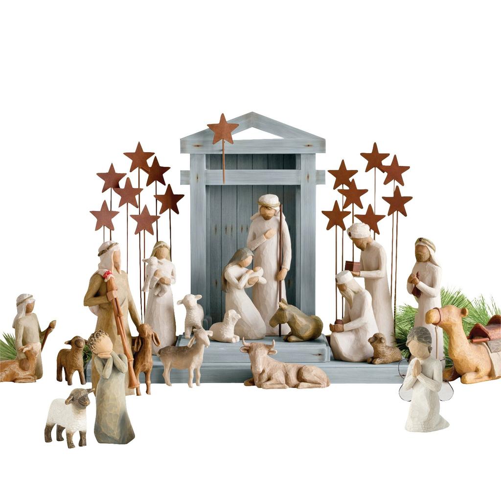 2025 Nativity Character Statue Hand Drawn Decoration Christmas Present Decoración De Habitación