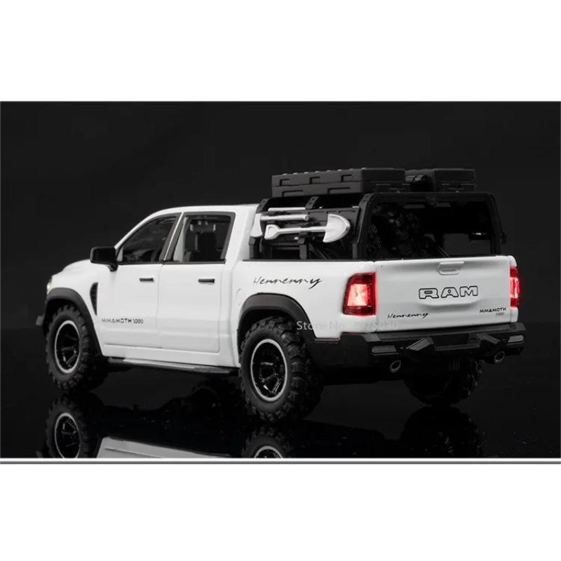 1/32 Dodge Mammoth Игрушечная модель автомобиля Литой сплав с задним колесом, инерционный звук и свет, игрушки, модели транспортных средств, подарок для мальчиков