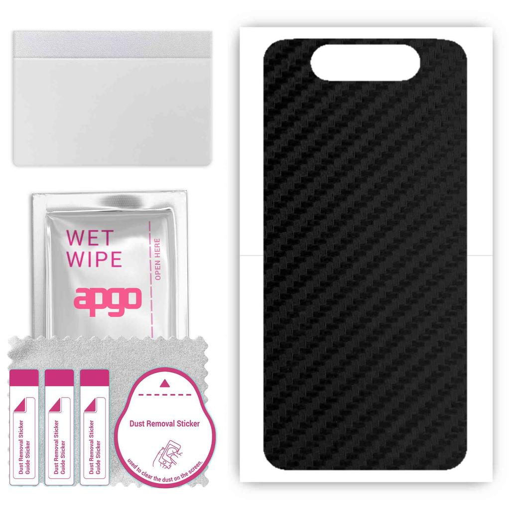 apgo Защитная наклейка-скин для задней панели, совместимая с Samsung Galaxy A80, Пленка-обертка, Фольга, Винил - Узор Карбон черный