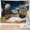 Cosmic Solar System Hanging Cloth Art Background Cloth Galaxy Space Planet Tapestry Science Fiction Planet Background Cloth