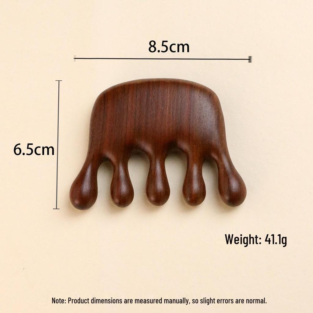 Массажная расческа из сандалового дерева: Портативный деревянный гребень для головы и меридианов сувенир